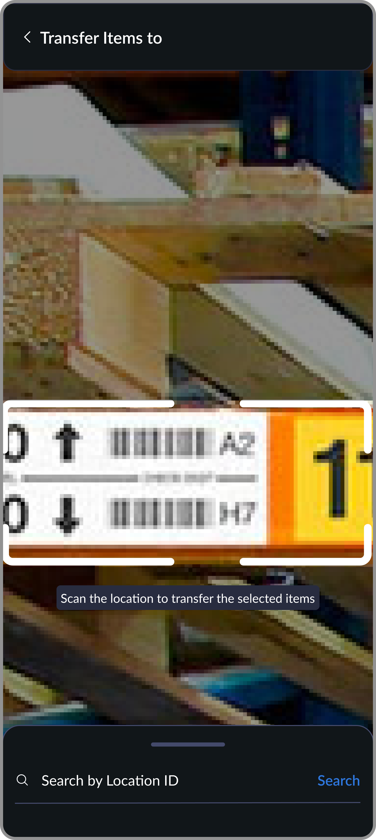Scan destination screen