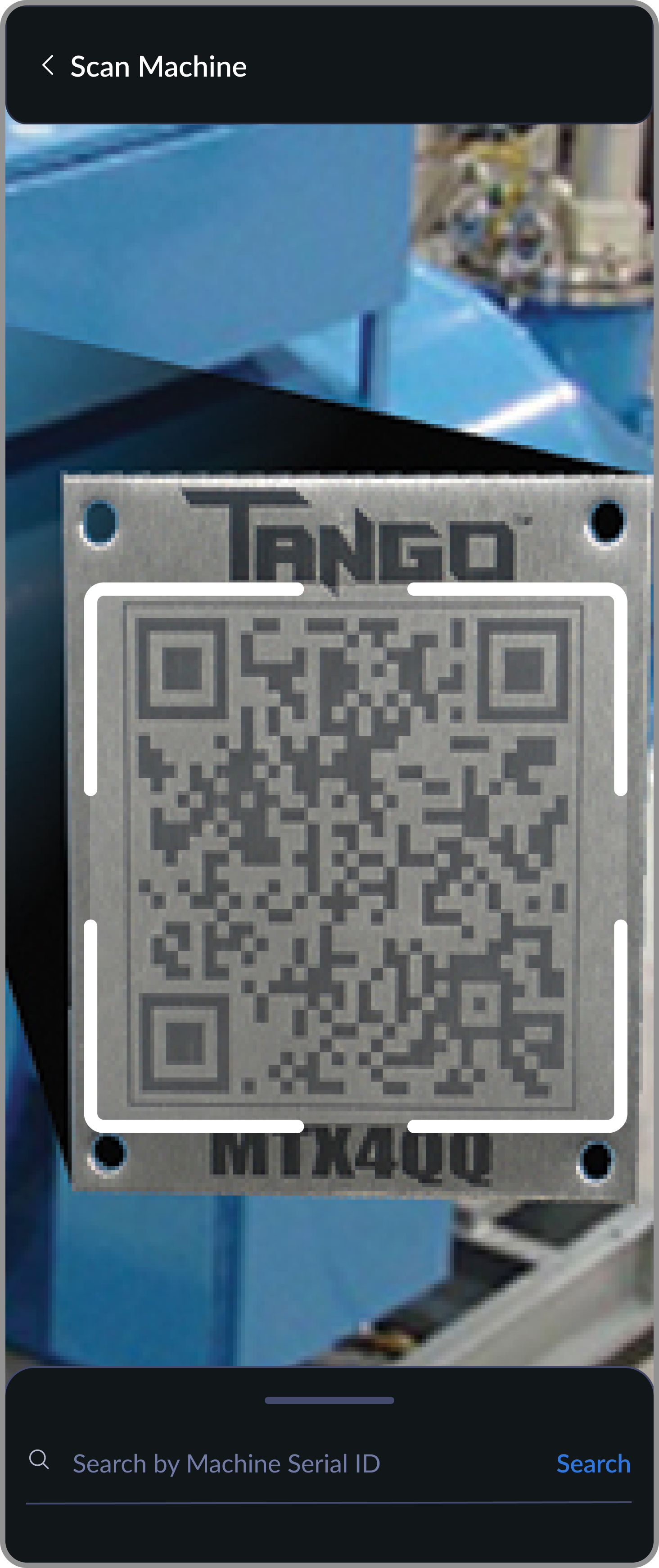 Scan or search machine screen